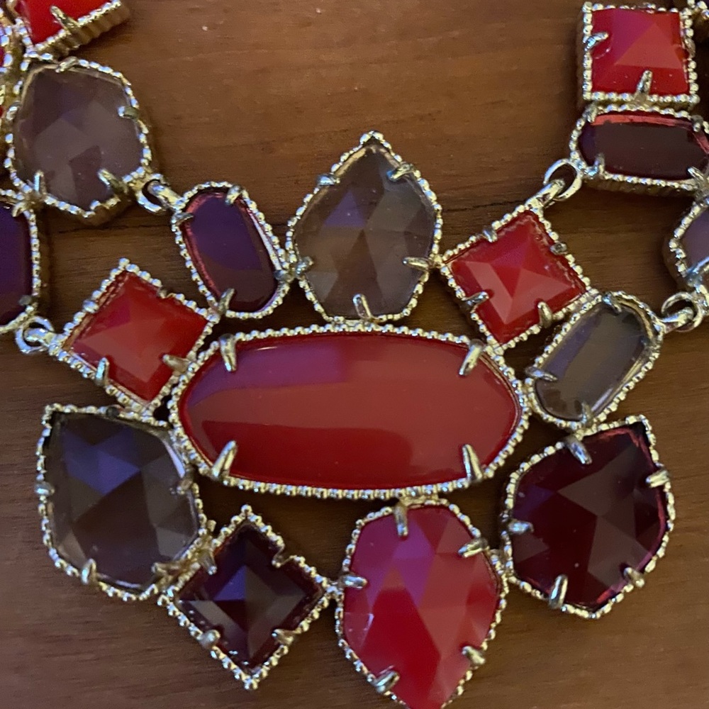 Kendra Scott Statement Necklace Red Tones